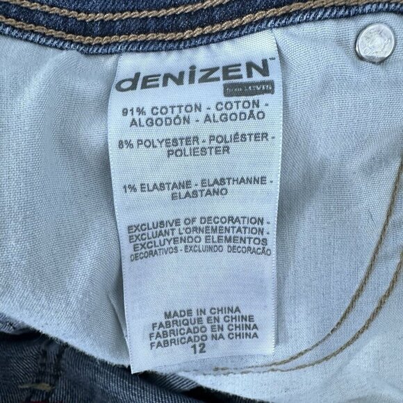 Denizen Levis Blue Jeans Capri Pant Size 12 Cotton Blend Stretch Mid Rise - Picture 8 of 10